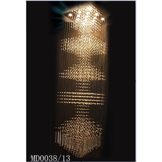 Crystal Column Chandelier. Picture 1