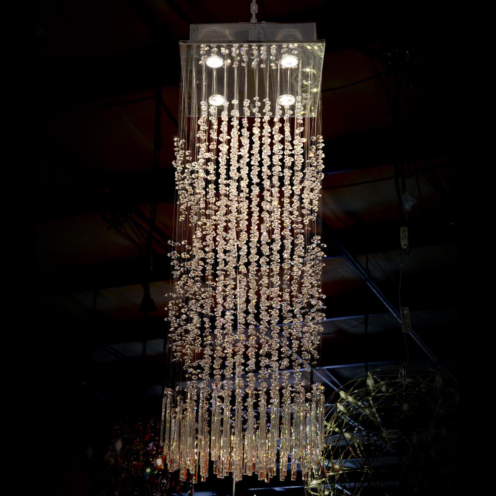 Crystal Column Chandelier. Picture 2