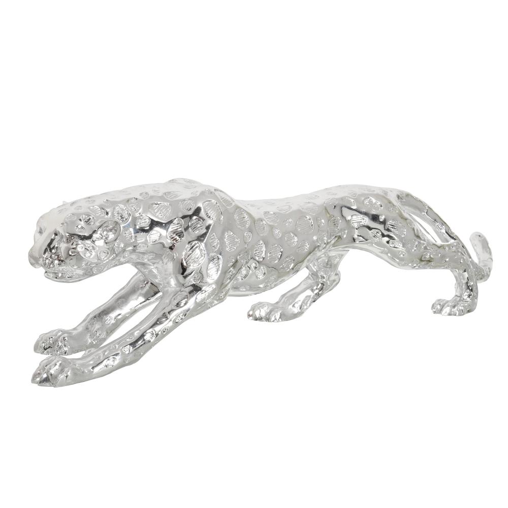 Standing Silver Leopard Large 31 Inches Long. Picture 2