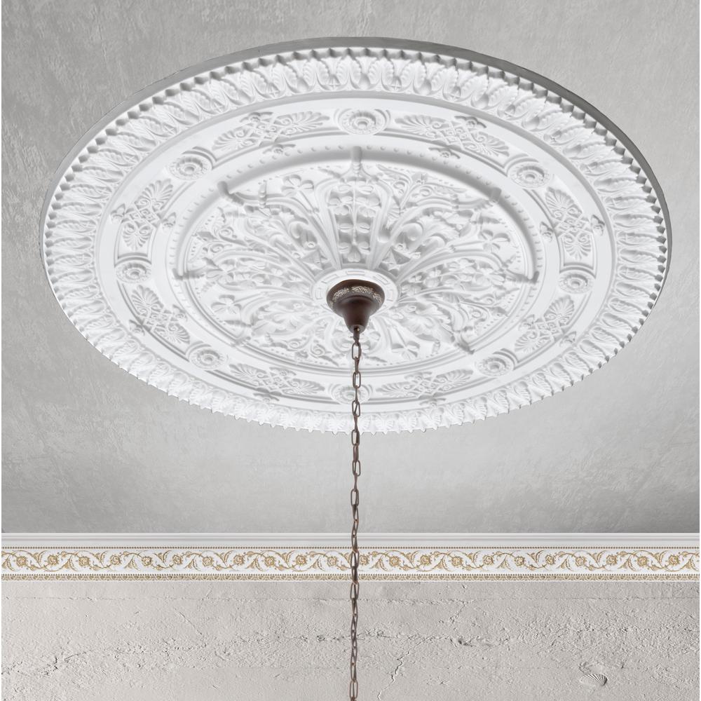 Classic White Round Ceiling Medallion 37 Inch Dia. Picture 4
