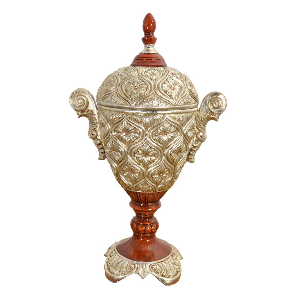 Valencia Stately Lidded Urn 23 Inches Tall. Picture 1