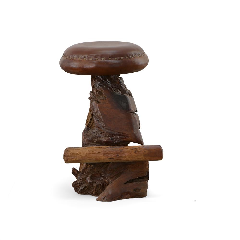Old Growth Teak Root Counter Stool. Picture 1