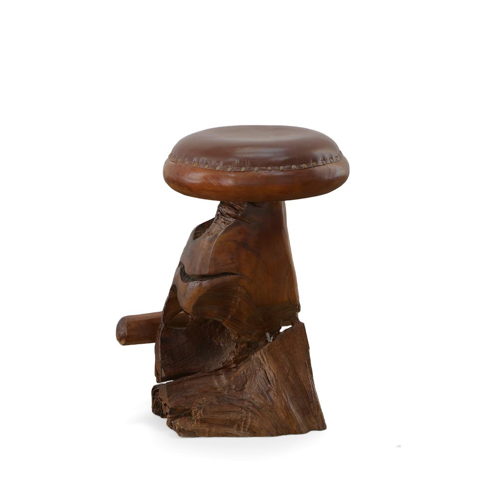 Old Growth Teak Root Counter Stool. Picture 3