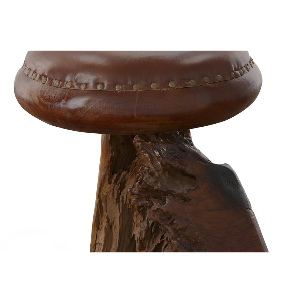 Old Growth Teak Root Counter Stool. Picture 4