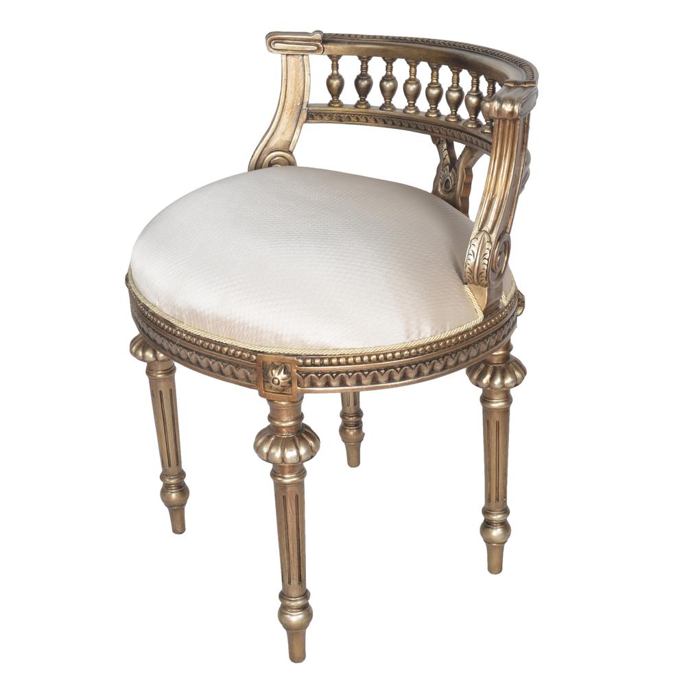 Platine Cream Vanity Chair. Picture 1