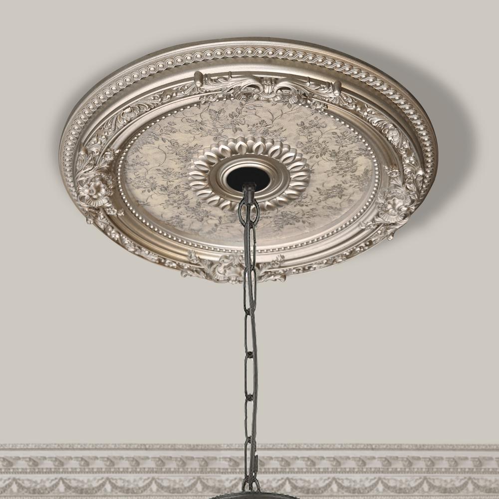 Petite Round Champagne Ceiling Medallion 24 Inch Diameter. Picture 5
