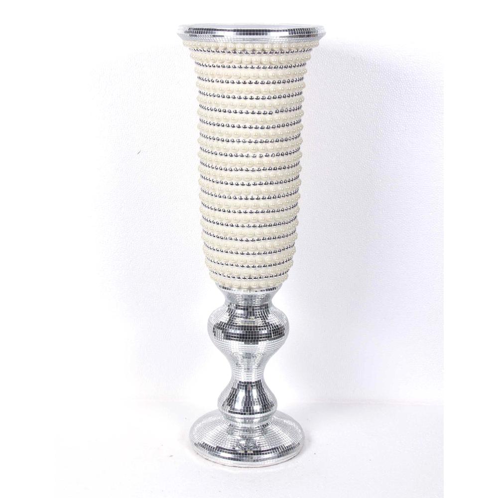 Silver and Cream Vase. The main picture.