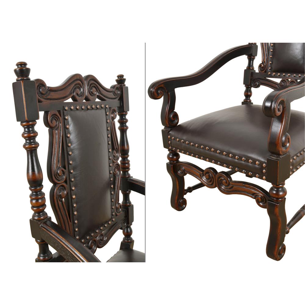 Conquistador Leather Chair. Picture 4