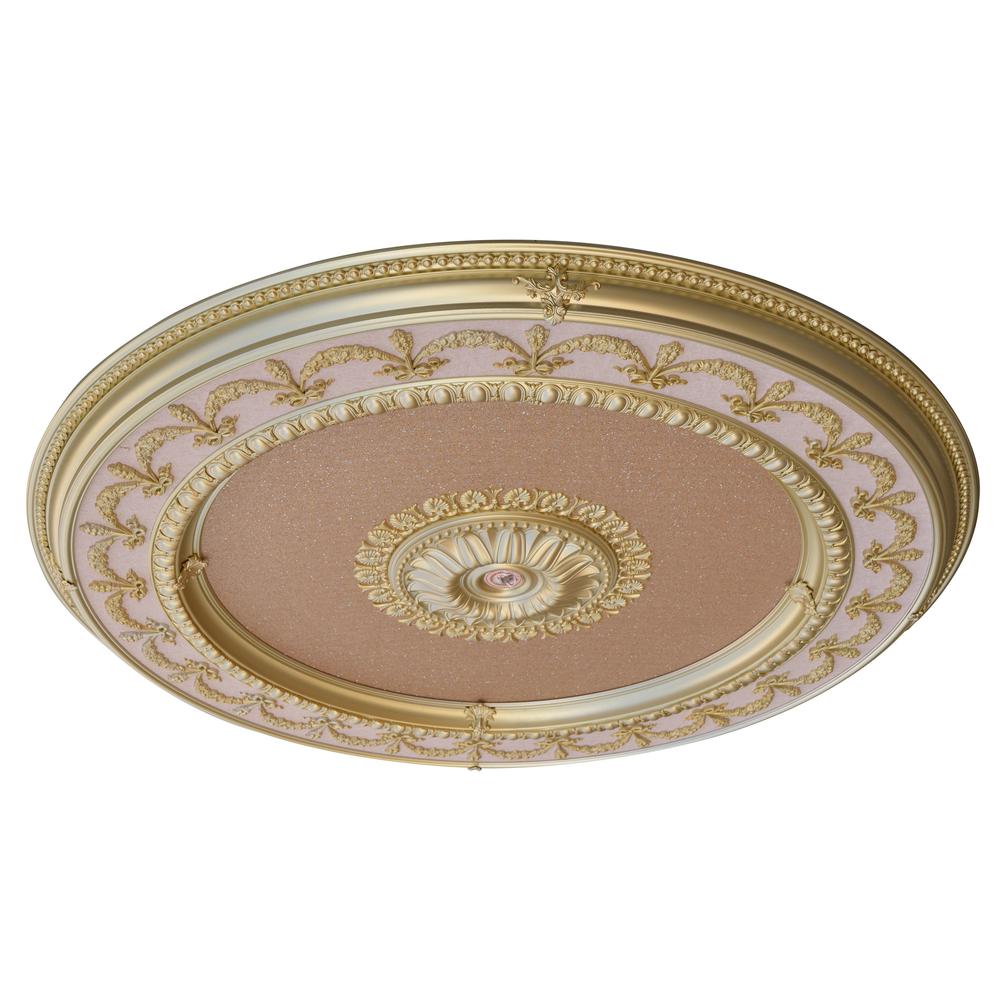 Rose Gold Round Chandelier Ceiling Medallion 63. Picture 2