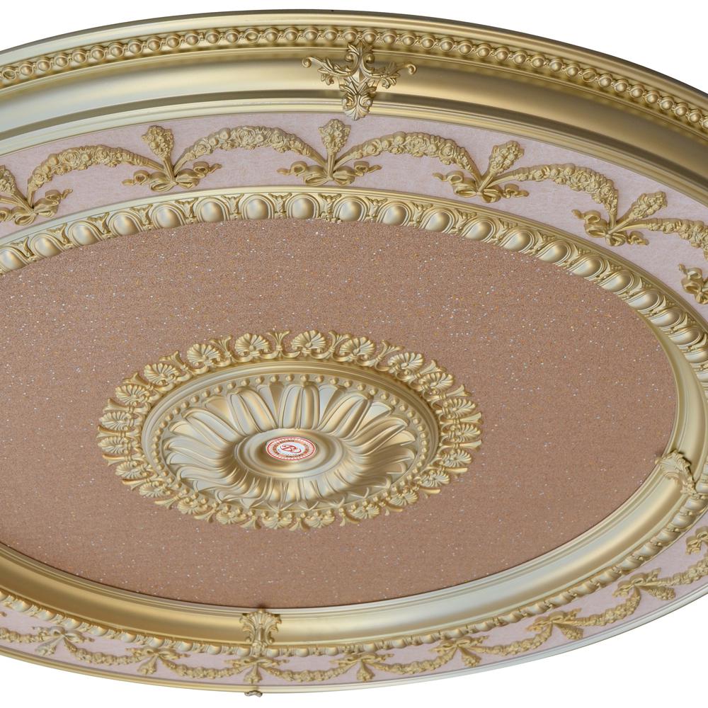 Rose Gold Round Chandelier Ceiling Medallion 63. Picture 3