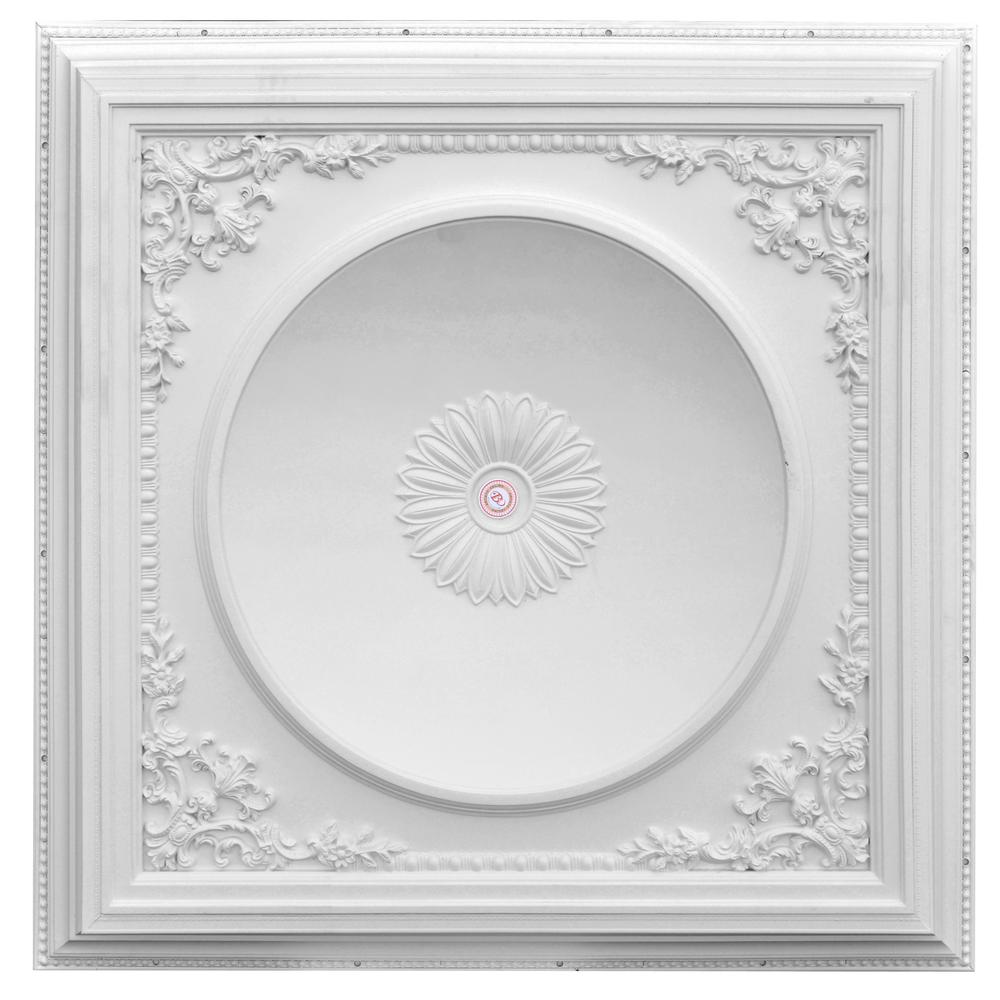 Elegant Large Dome Ceiling Medallion 64 Inch Square. Picture 1