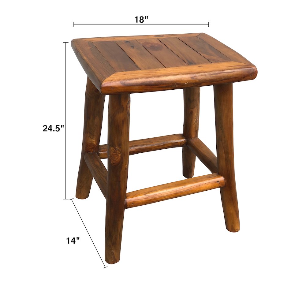 Adirondack Teak Counter Stool. Picture 3