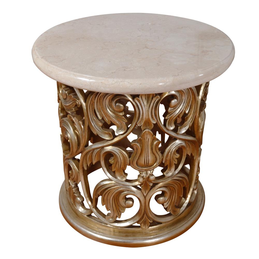 Platine Round Side Table. Picture 1