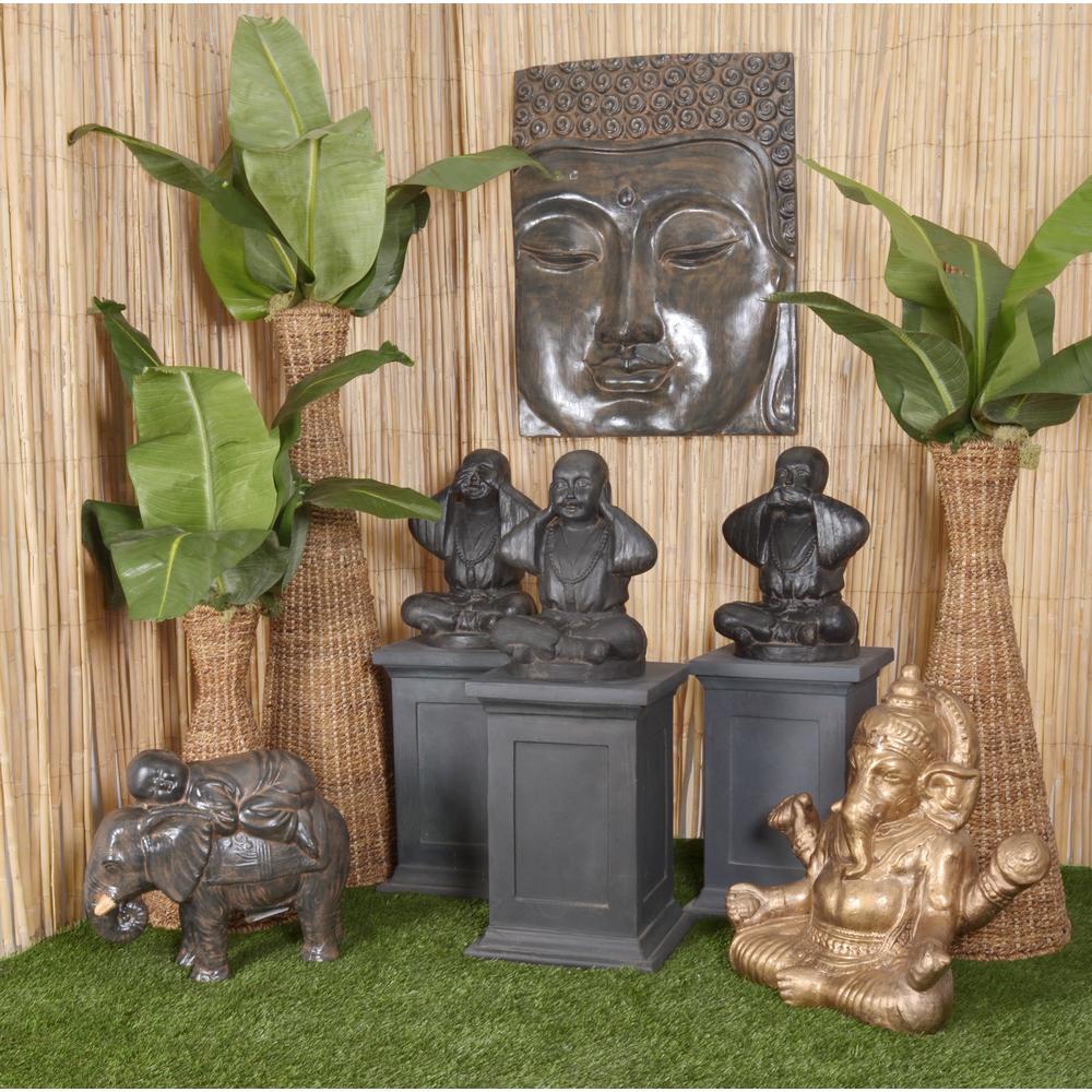 Buddha Face Wall Decoration Small Black Earth. Picture 4