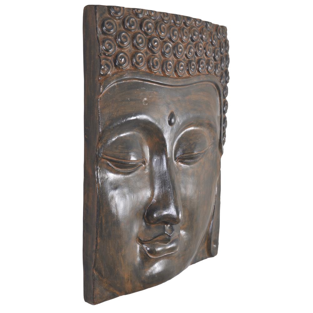 Buddha Face Wall Decoration Small Black Earth. Picture 2