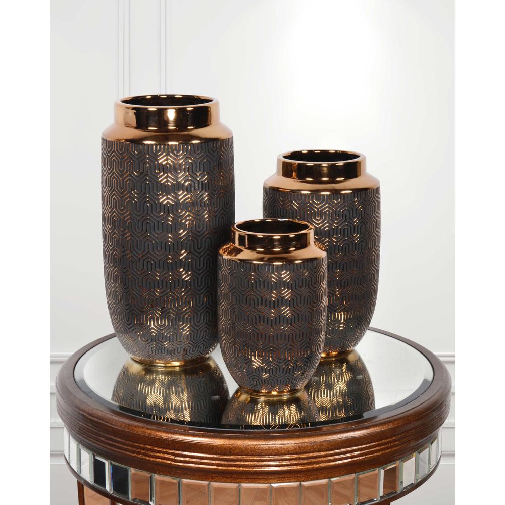 Set of 3 Copper illusion Vases. Picture 5