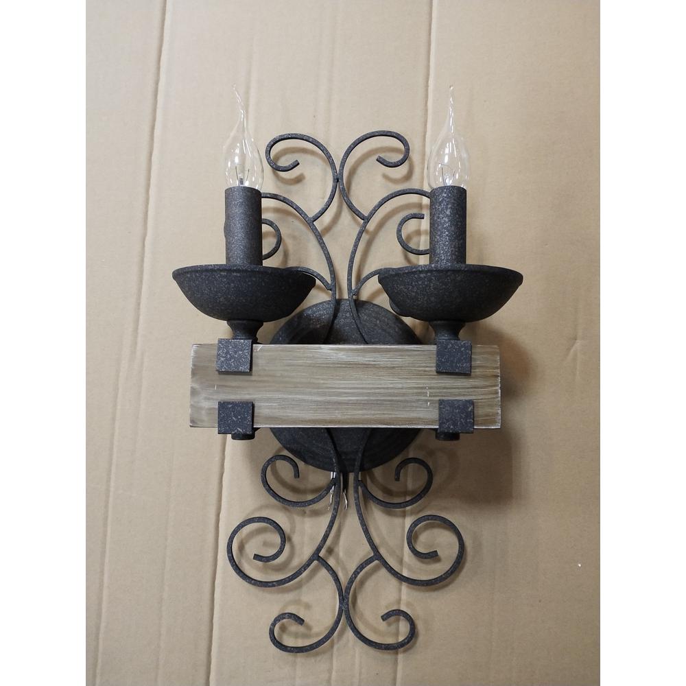 2 Pack Ridge Line Double Sconce. Picture 1