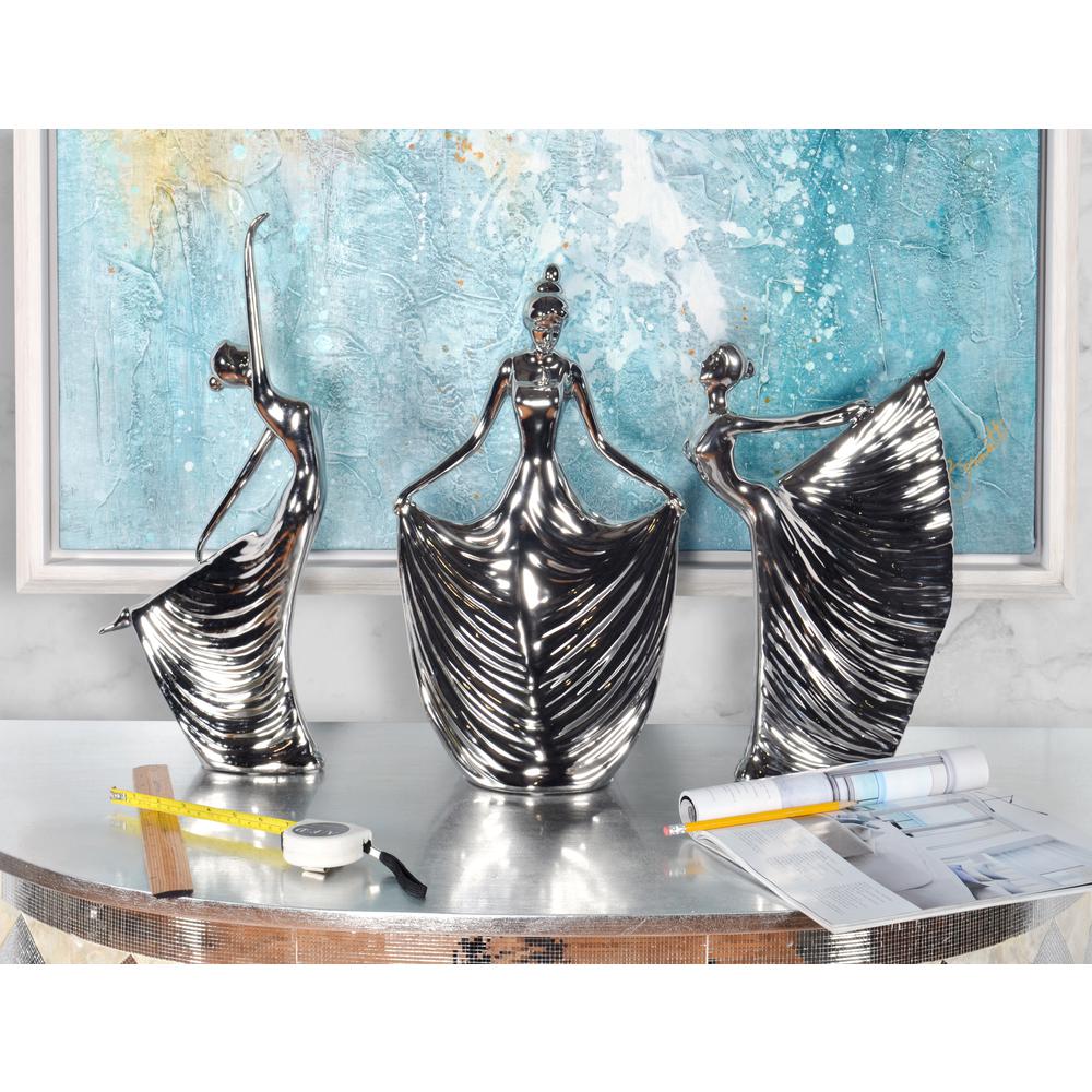 Mirrored Chrome  Exotic Dancer Set of 3. Picture 1