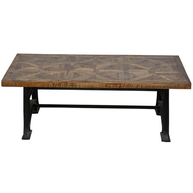 Mango Wood Industrial Coffee Table. Picture 1