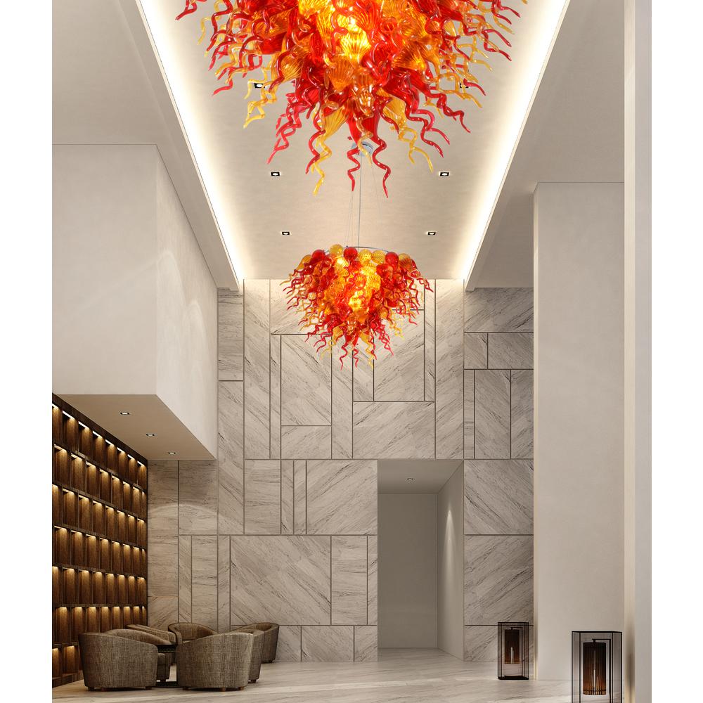 Amber and Red Grand Burst Chandelier. Picture 2