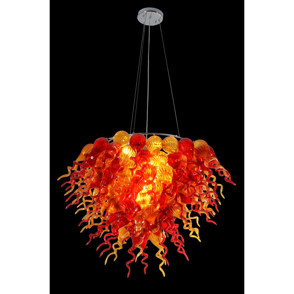 Amber and Red Grand Burst Chandelier. Picture 3