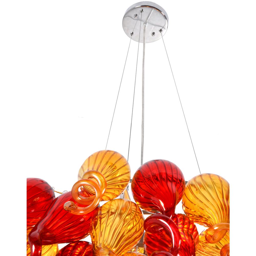 Amber and Red Grand Burst Chandelier. Picture 5