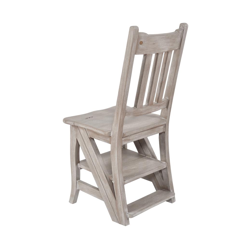 Mystique Gray Library Chair Stepladder. Picture 4