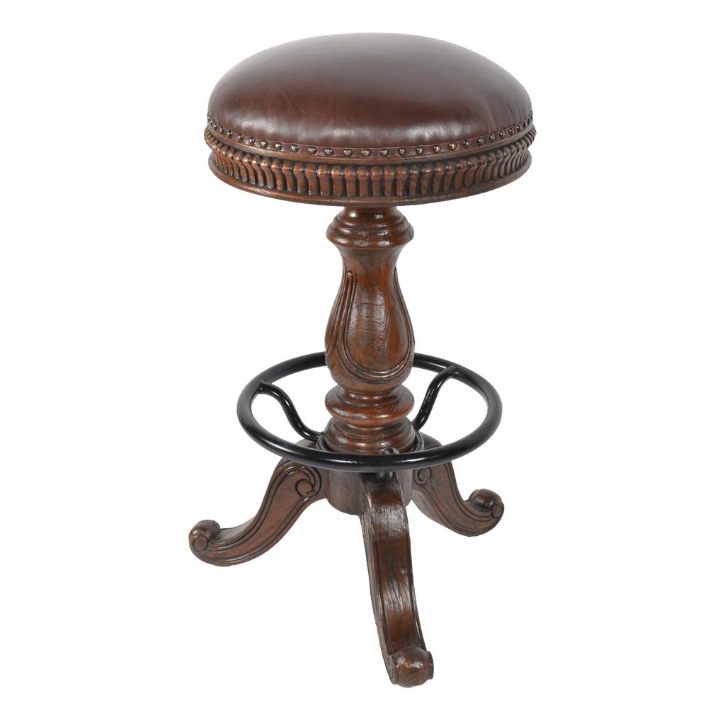 Church Street Leather Counter Height Stool. Picture 1