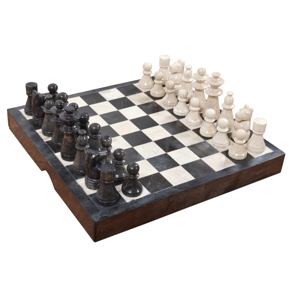 Hand Carved Marble Chess Set. Picture 1