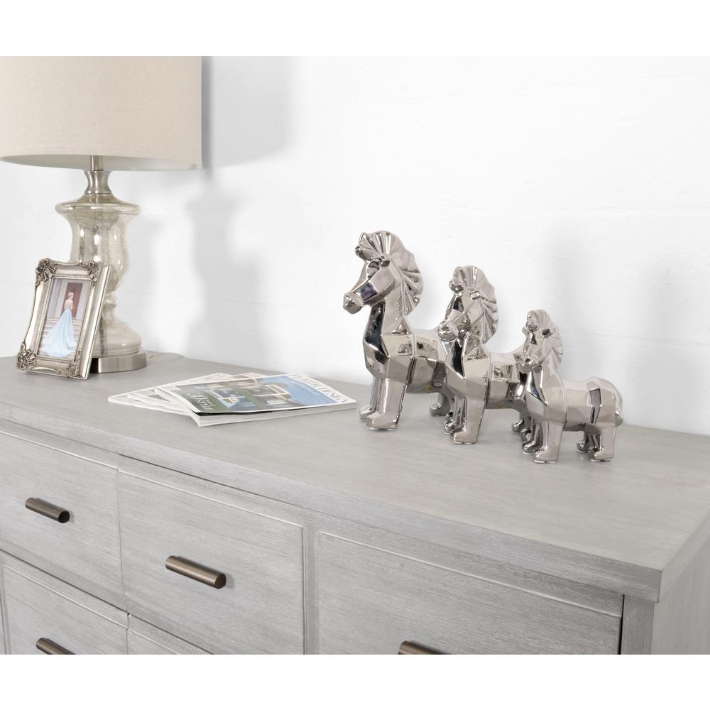Mirrored Chrome Horses Set of 3. Picture 1