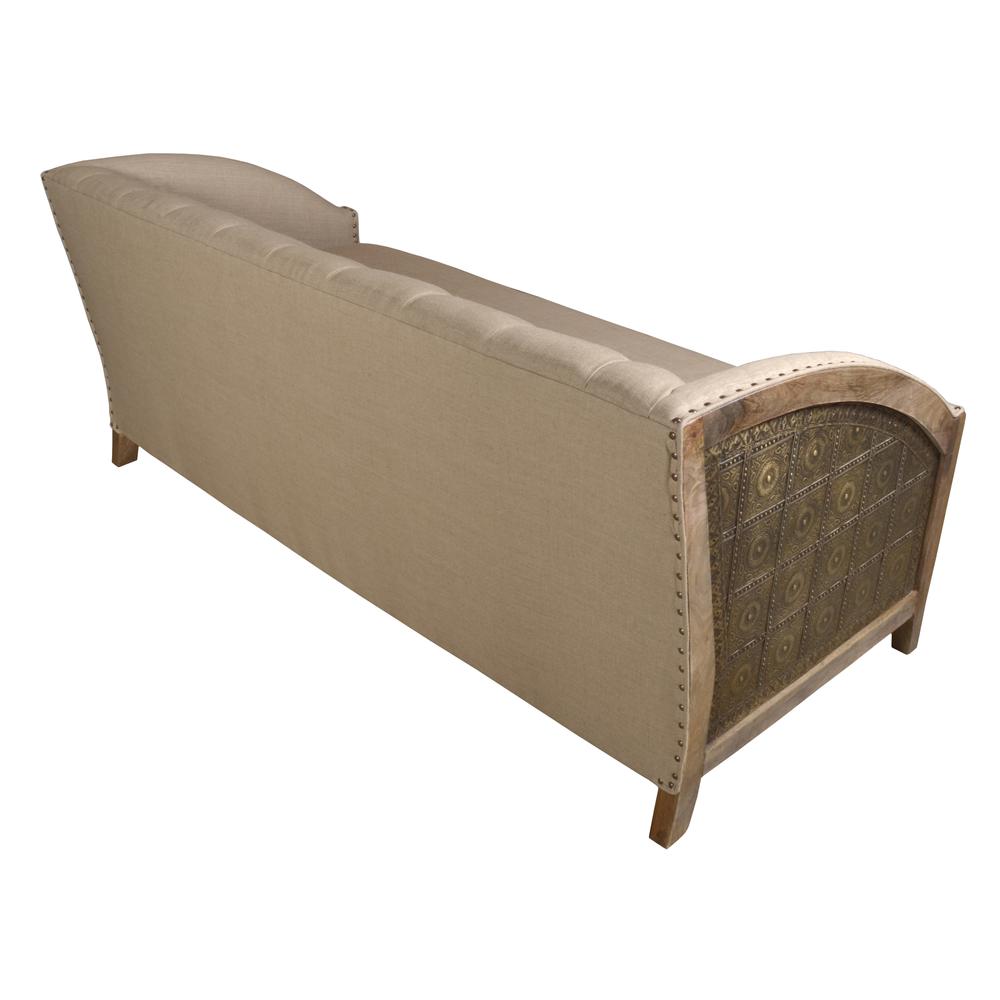 Arabesque Panel Design Wood Sofa 72 Inches. Picture 3