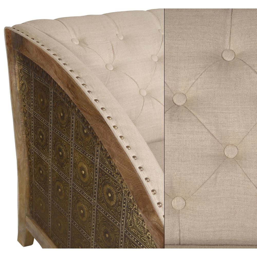 Arabesque Panel Design Wood Sofa 72 Inches. Picture 4