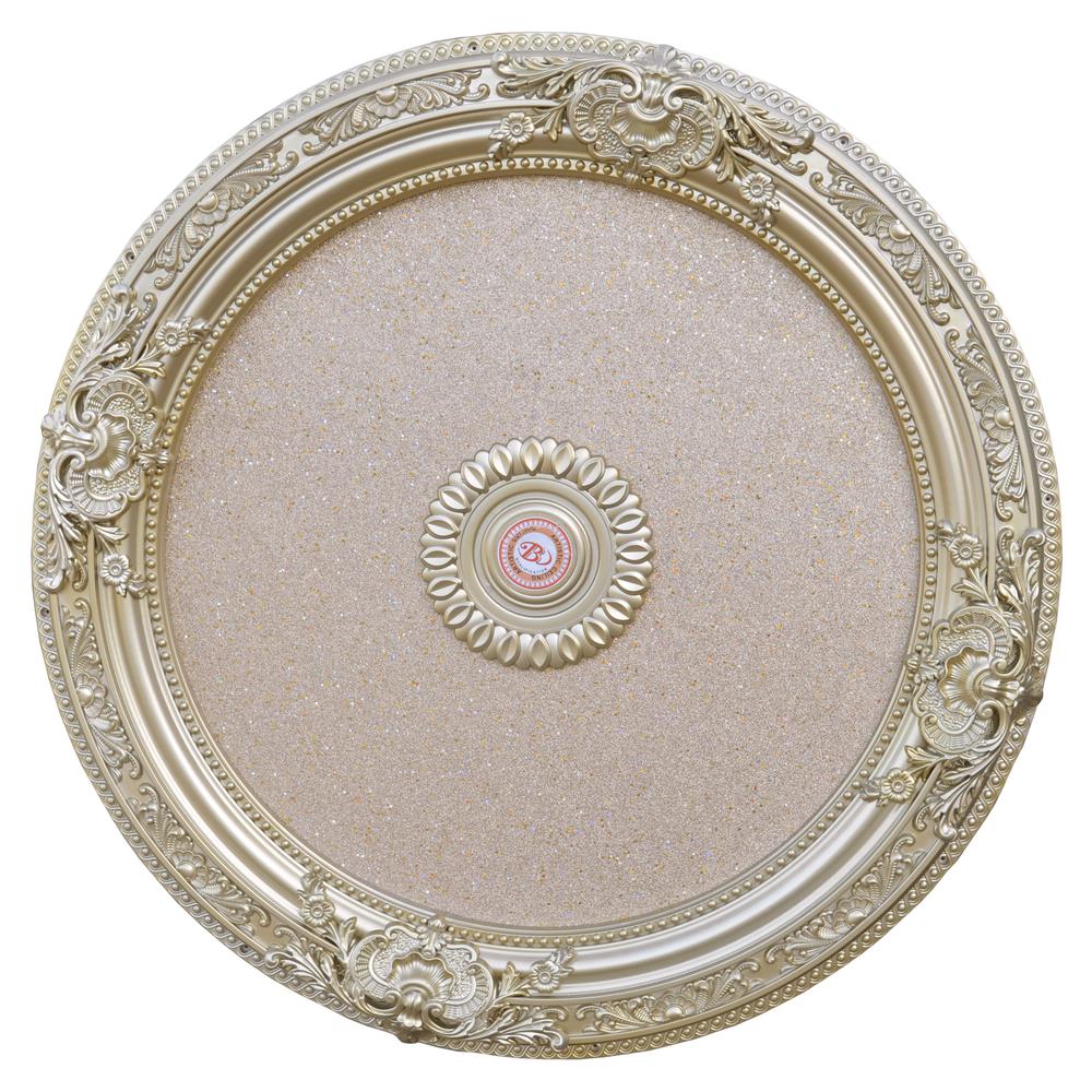 Rose Gold Round Chandelier Ceiling Medallion 36in. Picture 1