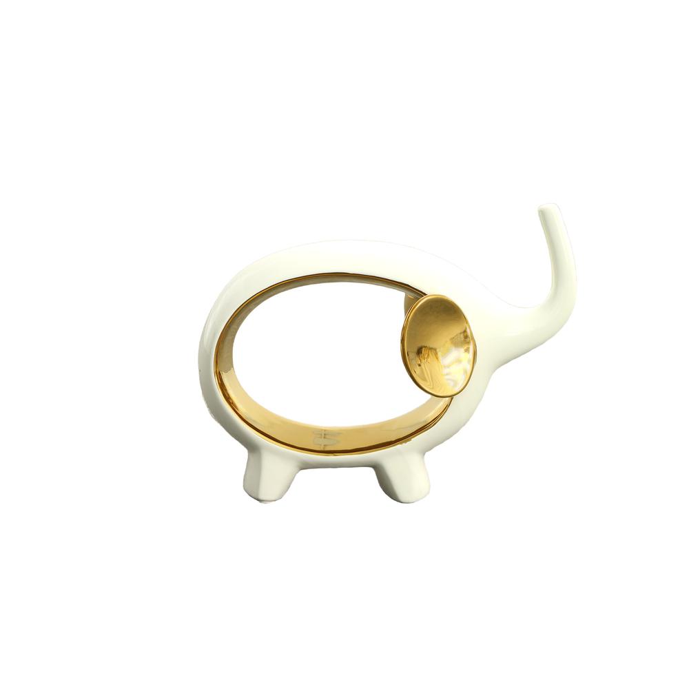 White and Gold Elephant. Picture 2