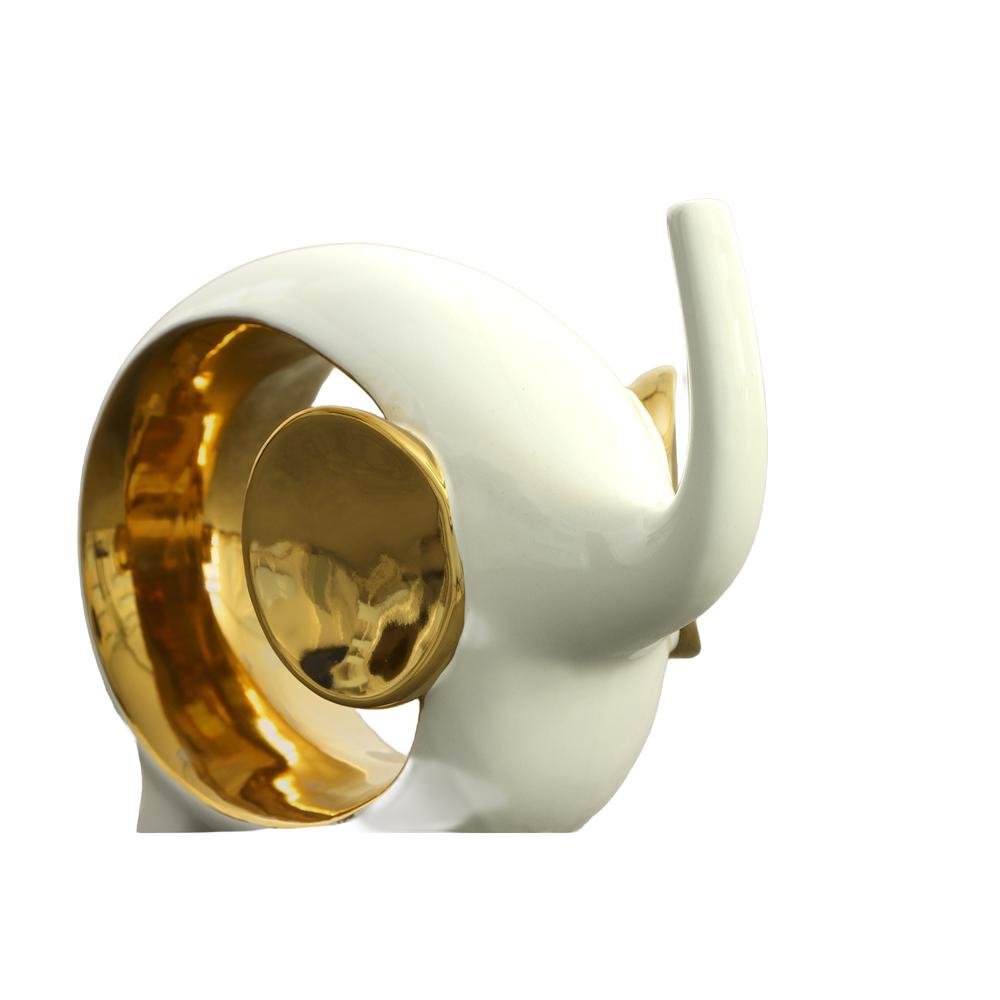 White and Gold Elephant. Picture 4