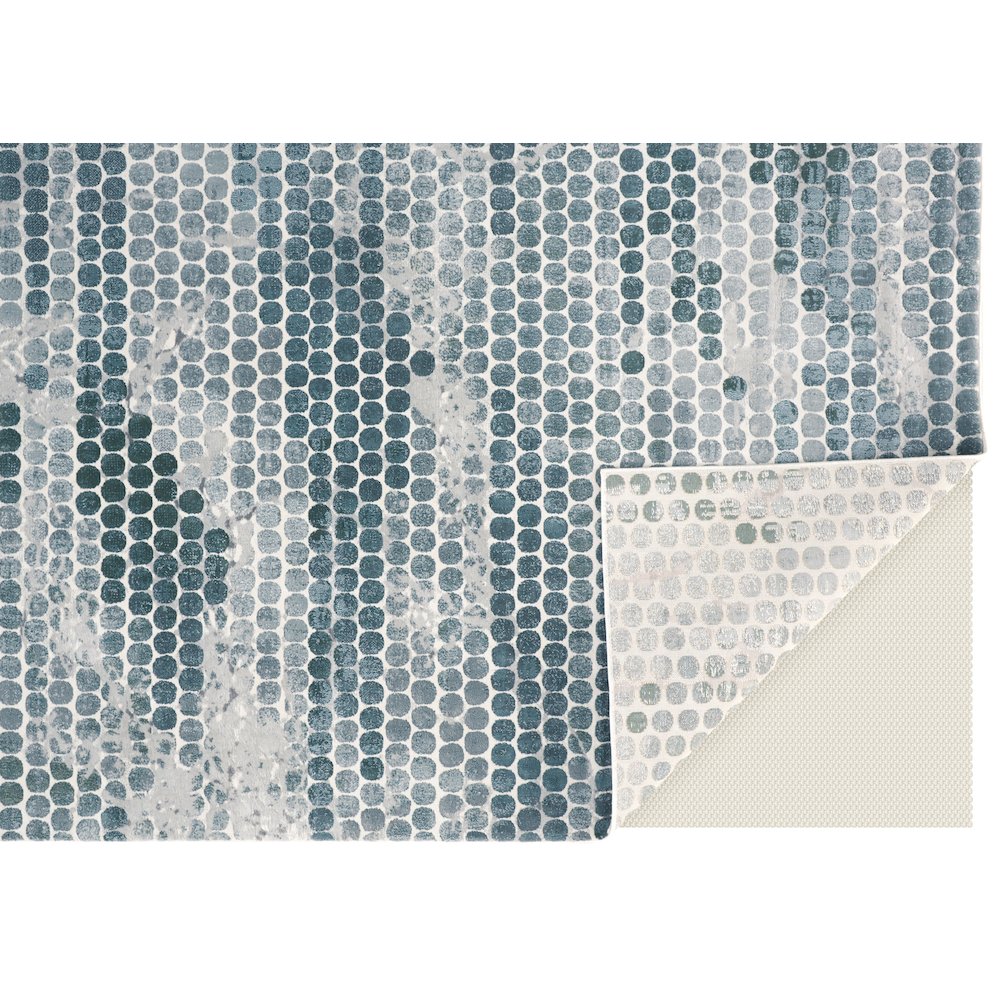 Atwell Transitional Abstract, Blue/Gray, 2'-8" x 10' Runner. Picture 4