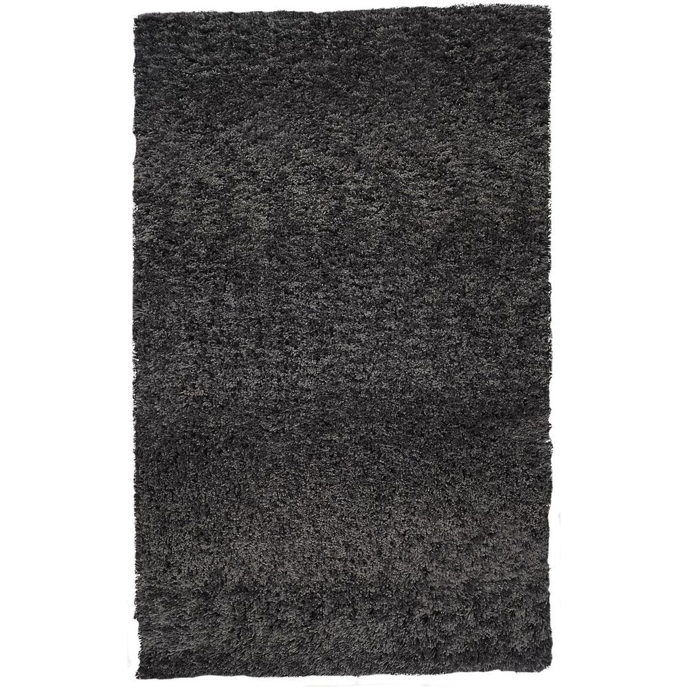 Stoneleigh Stonewashed Mélange Shag Rug, Black, 2ft x 3ft Accent Rug, 3998830FBLK000P00. The main picture.