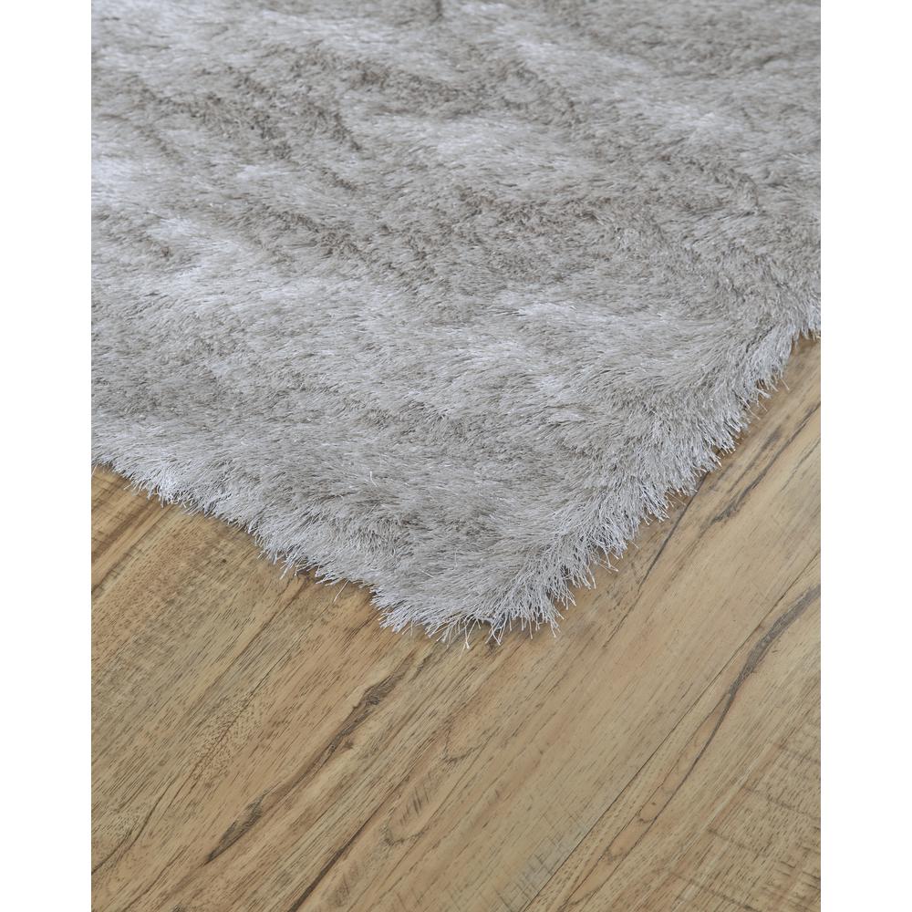 Indochine Plush Shag Rug with Metallic Sheen, Platinum/Gray, 2ft-6in x 6ft, Runner, 4944550FPLA000I26. Picture 2