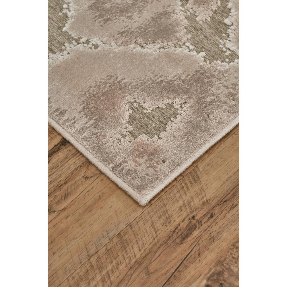 Saphir Zam Metallic Ikat Rug, Silver Gray/Taupe, 2ft - 6in x 8ft, Runner, 5543250FPEWGRYI6A. Picture 3