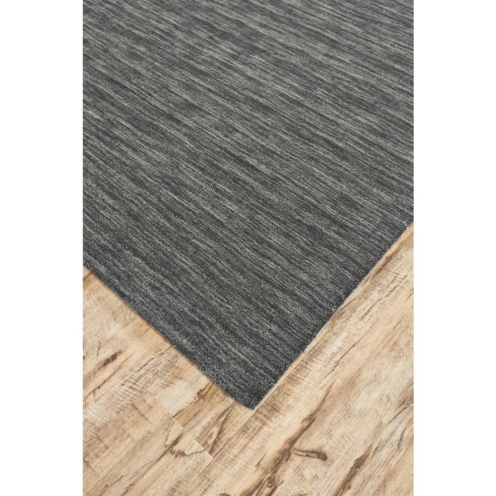 Luna Hand Woven Marled Wool Rug, Charcoal Gray, 2ft - 6in x 8ft, Runner, 5798049FCHL000I6A. Picture 3