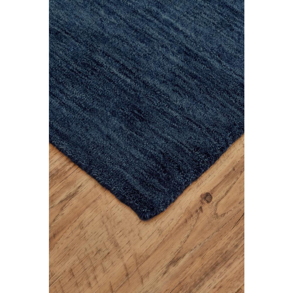 Luna Hand Woven Marled Wool Rug, Midnight Navy Blue, 2ft - 6in x 8ft, Runner, 5798049FDBL000I6A. Picture 3