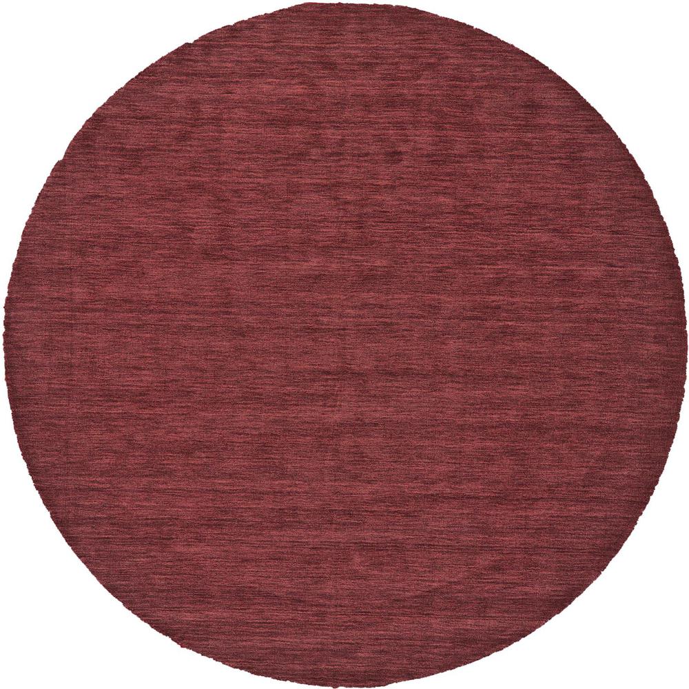 Luna Hand Woven Marled Wool Rug, Deep/Bright Red, 8ft x 8ft Round, 5798049FRED000N80. Picture 1