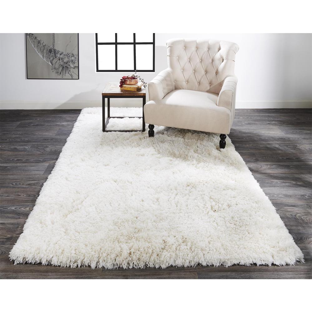 Beckley Ultra Plush 3in Shag Rug, Pearl White, 3ft - 6in x 5ft - 6in Accent Rug, 6134450FPRL000C50. Picture 1