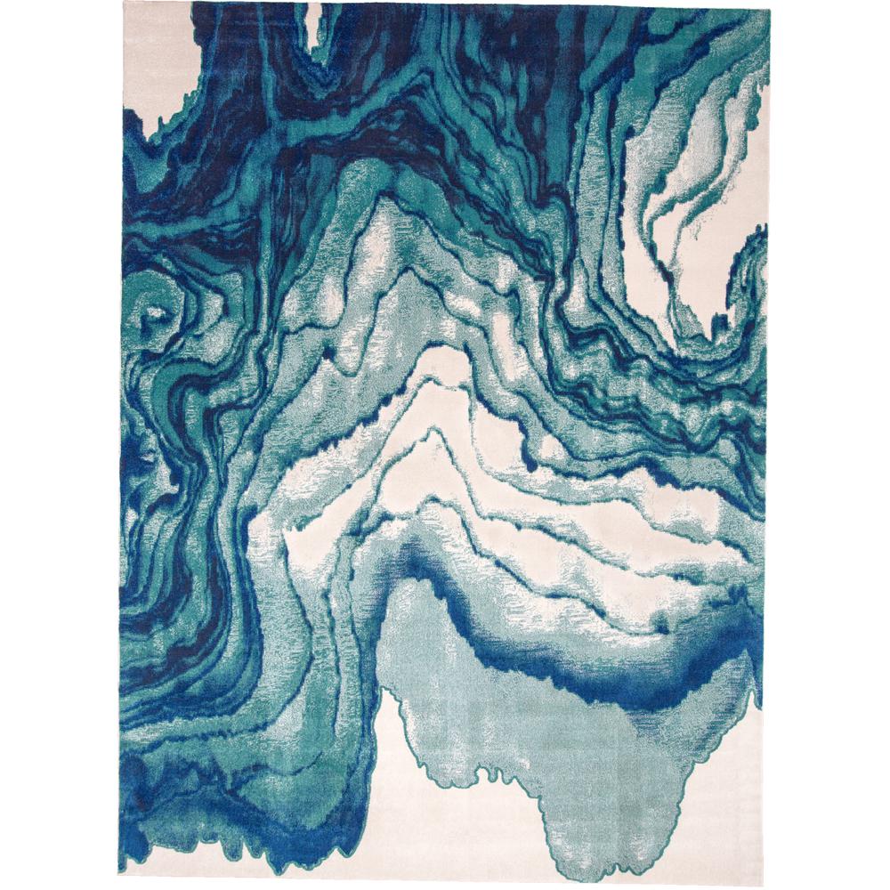 Brixton Contemporary Watercolor Rug, Atlantic Blue, 1ft-8in x 2ft-10in Accent Rug, 6163602FATL000P18. Picture 2