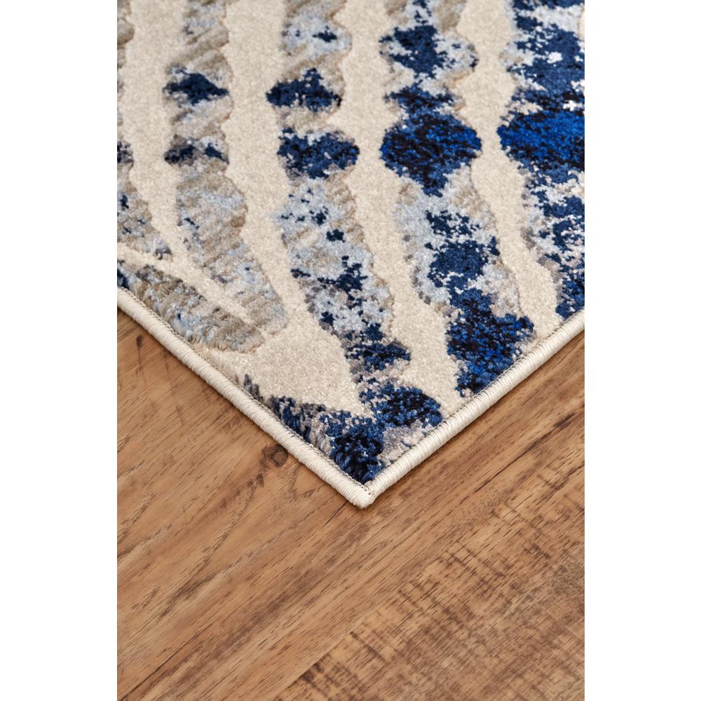Milton Abstract Ikat Print Rug, Estate/Ice Blue, 2ft - 2in x 4ft Accent Rug, 6533469FDUS000A22. Picture 3