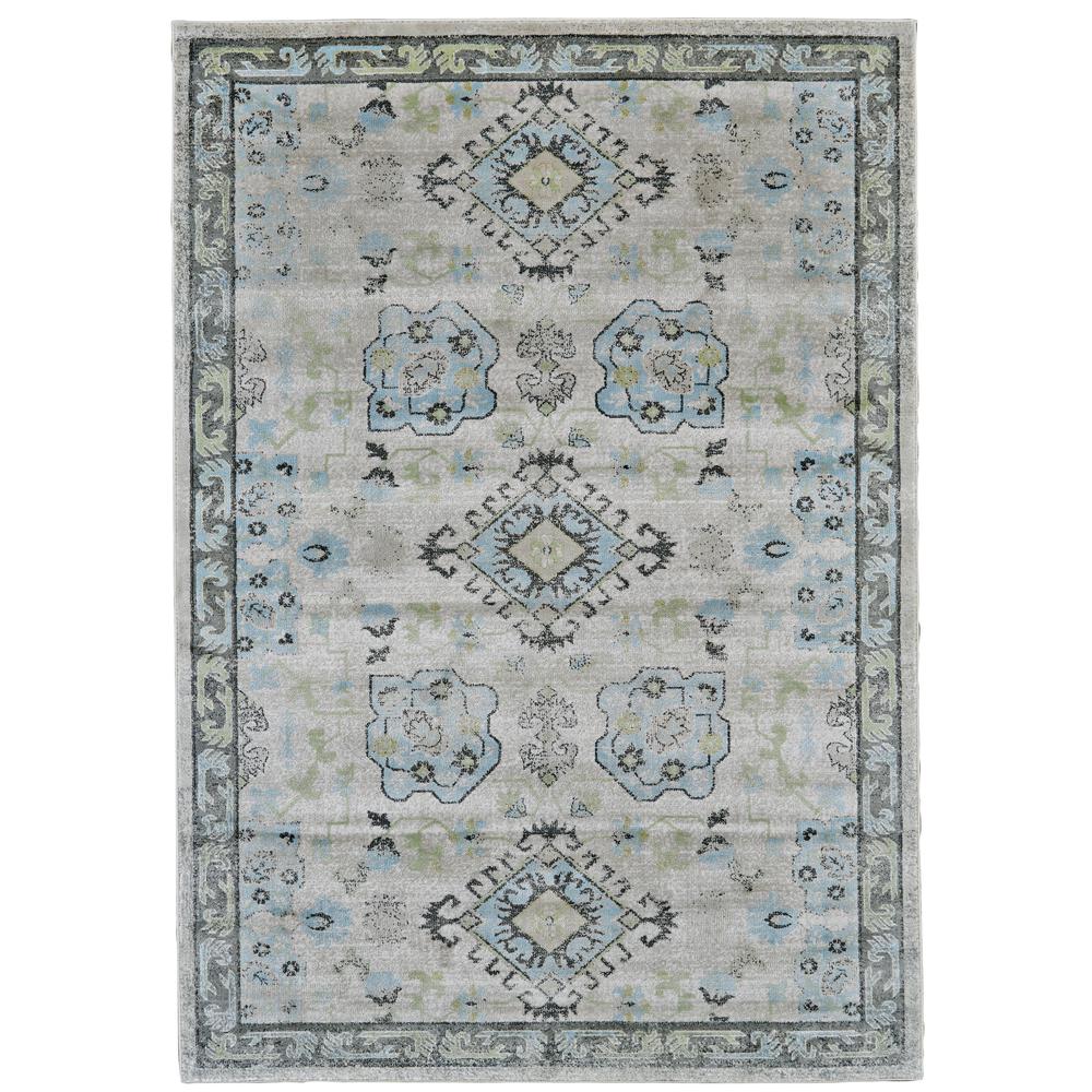 Katari Tribal Medallion Accent Rug, Turquoise Blue/Mint, 1ft-8in x 2ft-10in, 6613378FBIRSTEP18. Picture 2