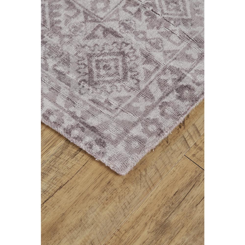Nadia Distressed Geometric Rug, Gray/Eggplant Purple, 3ft-6in x 5ft-6in, 6678377FMSH000C50. Picture 3