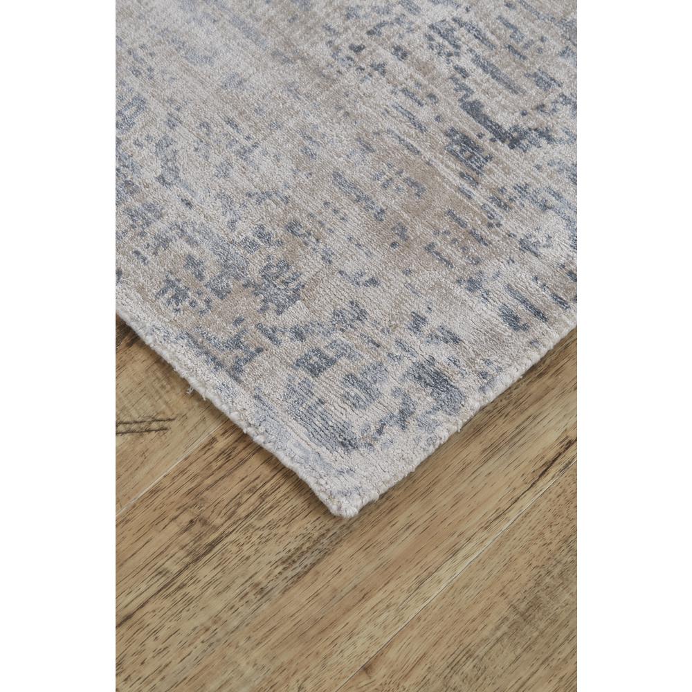 Nadia Distressed Damask Rug, Aegean Blue/Opal Gray, 3ft-6in x 5ft-6in, 6678389FSMK000C50. Picture 3