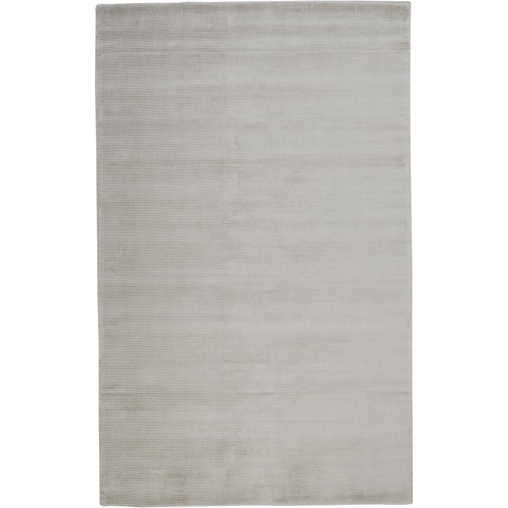 Batisse Plush Viscose Hand Loomed Accent Rug, Light Gray/SIlver, 3ft-6in x 5ft-6in, 6698717FSLV000C50. Picture 2