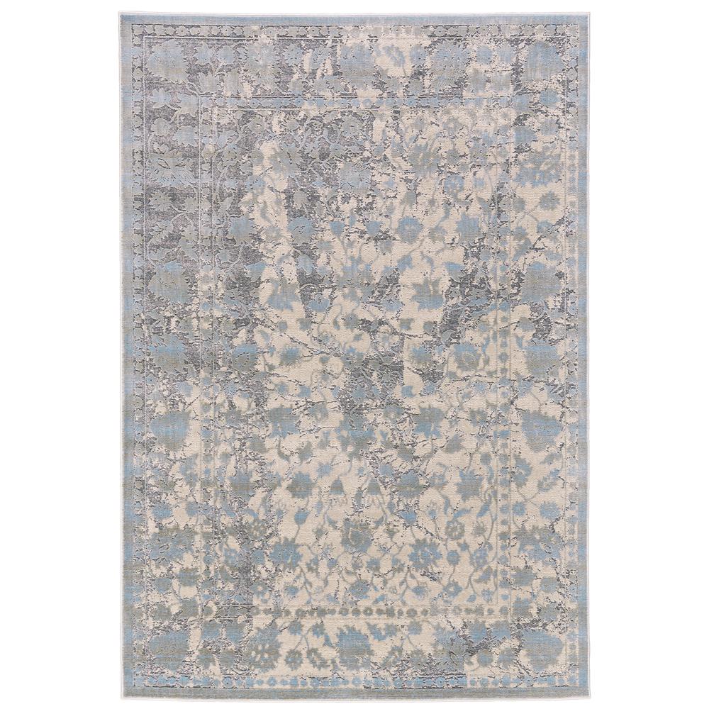 Prasad Ornamental Pastel Accent Rug, Sky Blue/Ivory Sand, 1ft-8in x 2ft-10in, 6703681FLBL000P18. Picture 2
